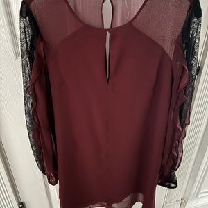 NWT BCBG Long Sleeve Dress with Lace Sleeves